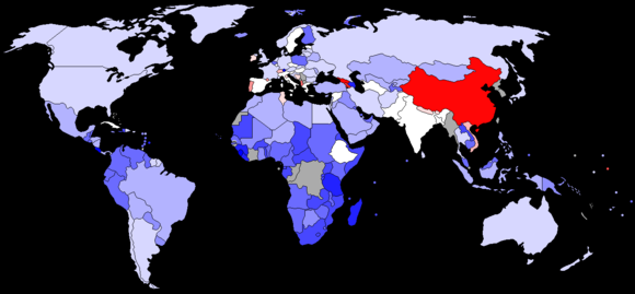 2014年全球主要国家男女比例