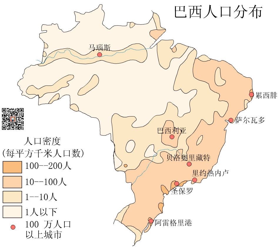 人口密度分布图_有趣地图:如果按人口分布及密度、网速等数据,世界地图是什(2)